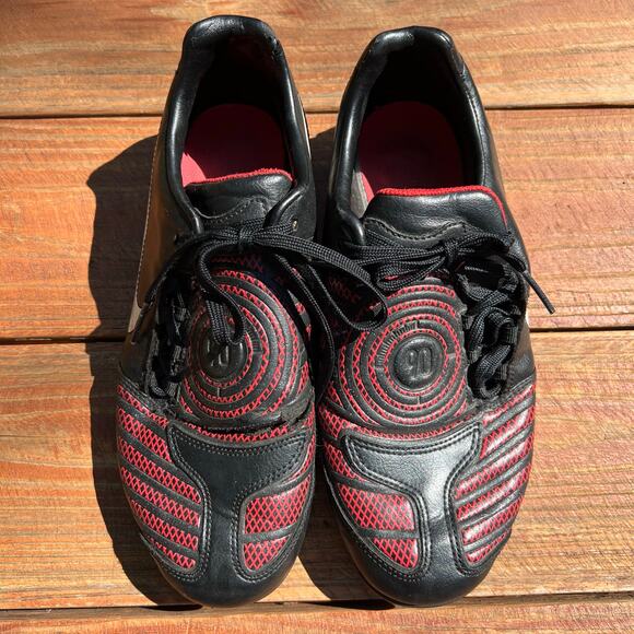 Vintage Nike Total 90 Turf Cleats Men’s 8.5 | Black Red Futbol 318881-016 RARE - Picture 1 of 16